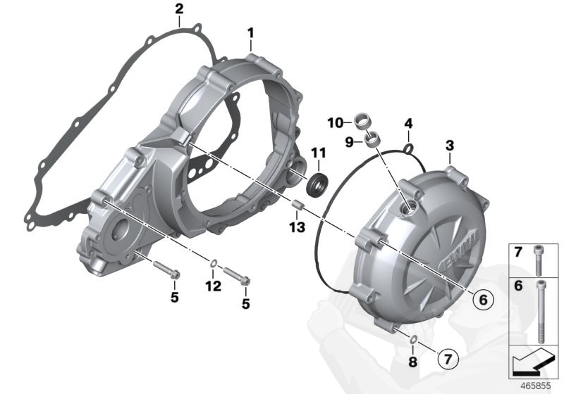BMW GASKET OUTSIDE Прокладка крышки сцепления  G650XC  ( 11 14 7 699 390 )
