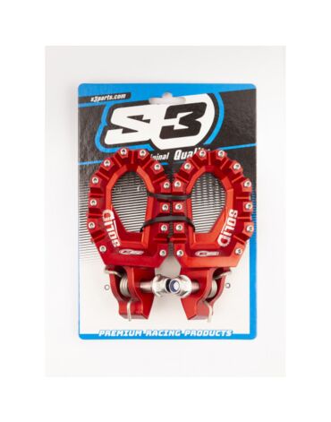 Подножки алюминиевые S3 Parts красные Honda AFRICA TWIN 20-