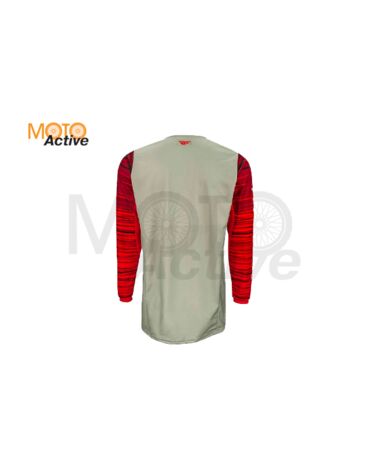 Джерси FLY RACING KINETIC WAVE 2022 серая красная