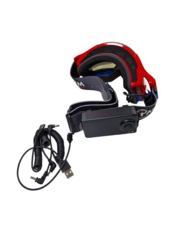 AiM Очки снегоходные с магнитной линзой и подогревом (PRO) 31 107 Accu Heated Red Blue Glossy