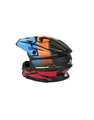 Desment Шлем кроссовый Raptor Black Blue Orange graphic