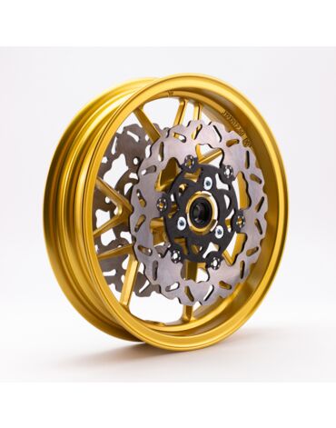 Диск литой дорожный для питбайка 2.5х12" передний Gold