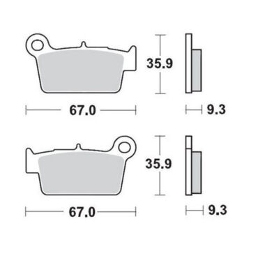 Тормозные колодки задние MMT YZ+F 03-.. KXF 04-.. RMZ 04-.. Racing (890cm44) - миниатюра 1