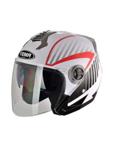 Yamapa Шлем открытый YM 623 white red