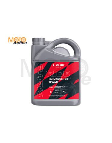 Моторное масло LAVR MOTO RIDE UNIVERSAL 4T 10W 40 SM (4 л.)