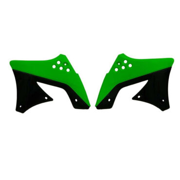 Боковины радиатора Kawasaki KX250F (2009 2012), Зеленый черный - миниатюра 1