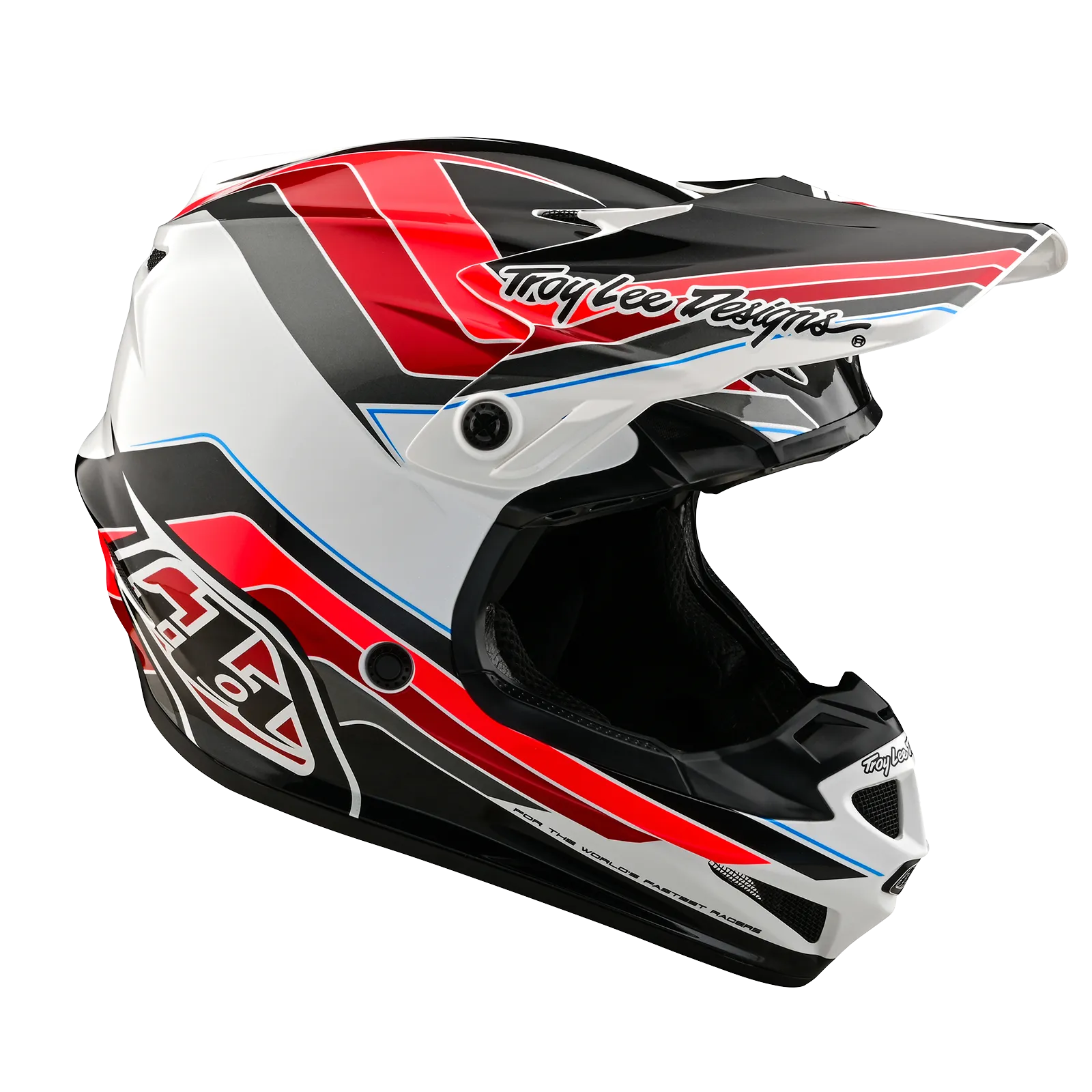 Мотошлем Troy Lee Designs SE4 Polyacrylite Helmet W/MIPS Block Charcoal/Red - фото 1