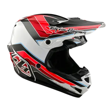 Мотошлем Troy Lee Designs SE4 Polyacrylite Helmet W/MIPS Block Charcoal/Red - миниатюра 1
