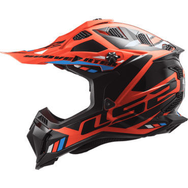LS2 Мотошлем MX700 Subverter II Evo Stomp черно оранжевый - миниатюра 1