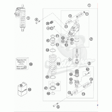 KTM 14x16 21 8 29x14 втулка подшипника заднего амортизатора 950 990 НИЗ ( 50180365 ) - миниатюра 2