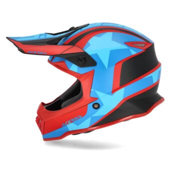 Acerbis Шлем детский Impact Steel Junior Red Blue - миниатюра 2