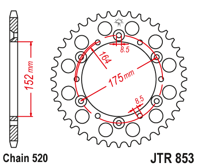 Звезда ведомая JTR853 46 - фото 1