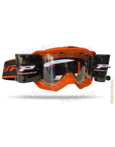 Очки Vision 3300 409 Orange Fluo Matt прозрачная линза 3315 с системой перемотки XXL