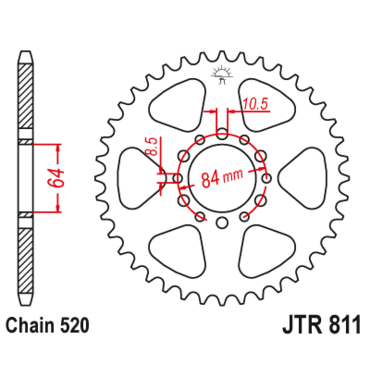 Звезда ведомая JTR811.45 - миниатюра 1