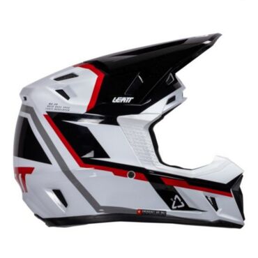 Leatt Шлем кроссовый  7.5 V26 White Red + очки Velocity 4.5 - миниатюра 4