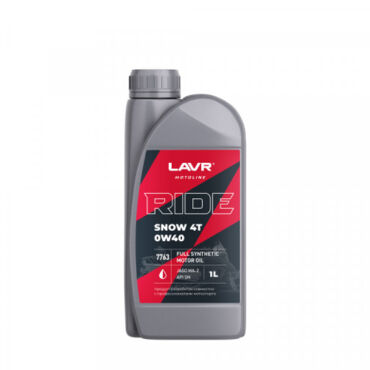 Масло моторное LAVR MOTO Ride Snow 4T 0W 40 SN 1л - миниатюра 1