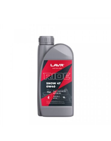 Масло моторное LAVR MOTO Ride Snow 4T 0W 40 SN 1л