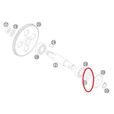 Сальник KTM50(01 08) 15*24*5, original - миниатюра 1