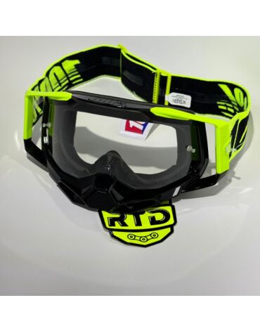 Очки 100% Racecraft 2 Neon Yellow с прозрачной линзой