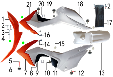 Крыло заднее, белый.717.0400 - фото 1