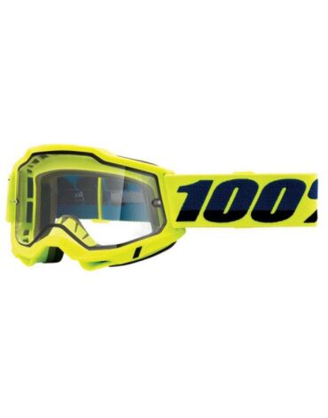 100% Очки Accuri 2 Enduro Goggle Fluo Yellow Clear Dual Lens