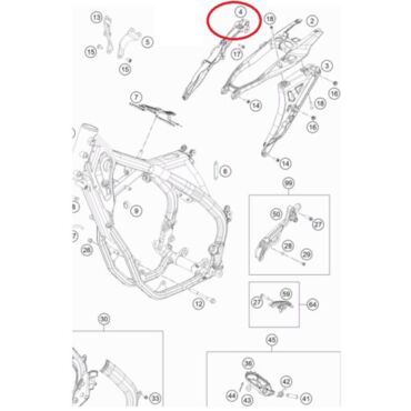 Бугель рамы правая сторона HQ FE(до19)/FC(до18), original - миниатюра 1