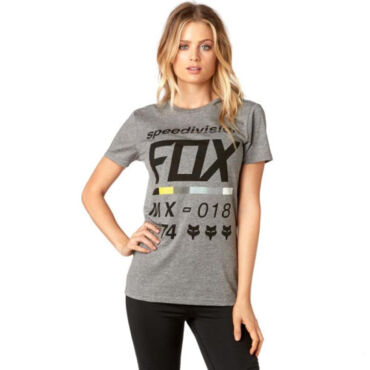 Футболка женская Fox Draftr SS Crew Tee, heather grey (S, Взрослая  Повседневная) - миниатюра 1
