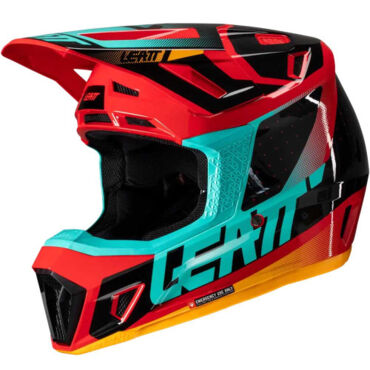 Шлем кроссовый Leatt 7.5 V25 red с очками - миниатюра 2