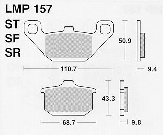 Колодки дискового тормоза AP Racing LMP157 SR (FDB339 / FA085) - миниатюра 1