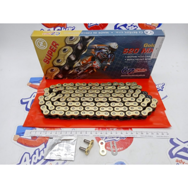 CZ Chains 520 MX Gold - 118 цепь приводная безсальниковая 520 x 118 звеньев ( SX SF 125 450 ) - миниатюра 2