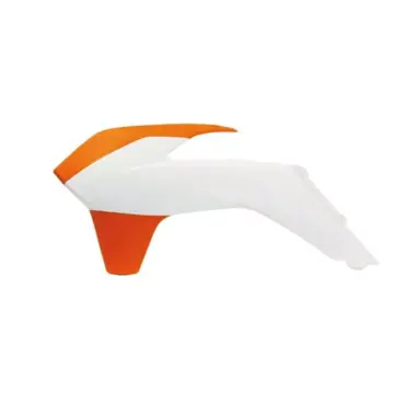 Боковины радиатора SX125 150 SXF250 450 13 15 # SX250 13 16 # EXC EXCF125 500 14 16 бело оранжевые - миниатюра 1