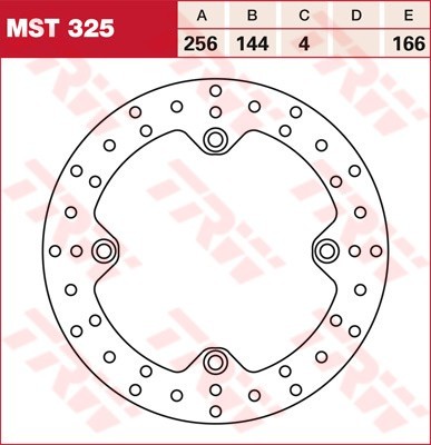 TRW MST 325 Тормозной диск  задний  (256 mm )  XRV750 / XL1000 ( 10043642 )
