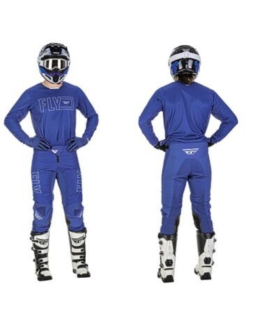 Комплект FLY RACING KINETIC FUEL Blue White, штаны+джерси