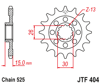 Звезда ведущая JTF404.17RB - фото 1