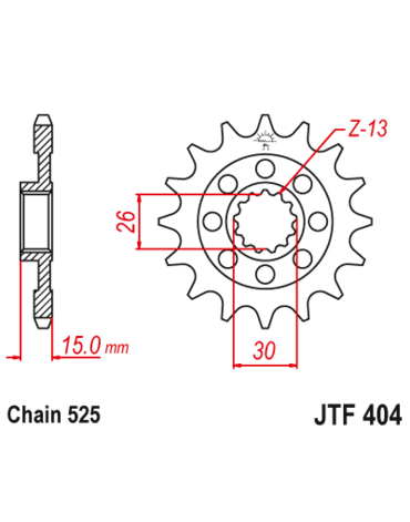 Звезда ведущая JTF404.17RB