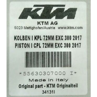 KTM поршень первая группа D=71,925 300 EXC / XCW ( карб / TPI / TBI ) 03 25 ( 55630307100 I / 55630307000 I / 55630107100I / 55630107000I / 54830107000I / 54830107100I / 54830107200I) - миниатюра 2