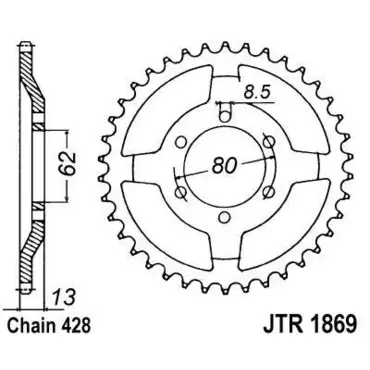Звезда ведомая JTR1869 - миниатюра 1