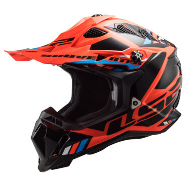 LS2 Мотошлем MX700 Subverter II Evo Stomp черно оранжевый - миниатюра 2