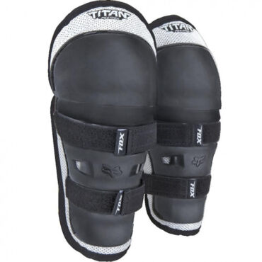 Наколенники детские Fox Titan Knee Shin Guard, black silver (One Size, Детская) - миниатюра 1
