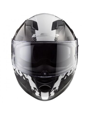 Шлем дорожный LS2 FF320 STREAM EVO HYPE, black white grey (M, Взрослая  Дорожная)