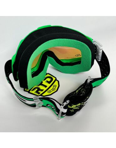 Очки Progrip 3204 FL Green Fluo Matt Multilayer Mirror Green Lens (зеленая зеркальная линза 3251)