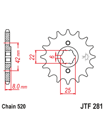 Звезда ведущая  JTF281 14