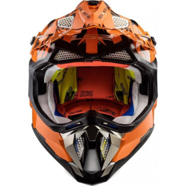 LS2 Мотошлем MX700 Subverter Evo Emperor Черно оранжевый - миниатюра 2
