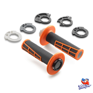 KTM Lock on grip set грипсы открытый торец 125 450 SX SXF 23-> / EXC EXCF 24-> ( A46002921500EB ) - миниатюра 2