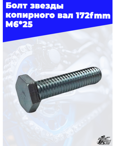 Болт звезды копирного вала 172fmm M6*25