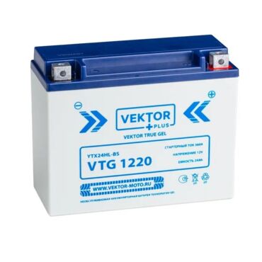 АКБ VEKTOR VTG 1220 Y50 N18L A3, YTX24HL BS 12N18 3 (205 x 90 x 162) 20Ач (EPS1220) - миниатюра 1