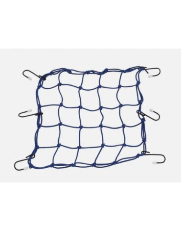 Сетка багажная BikeMaster 35x35 синяя (металл. крючки)