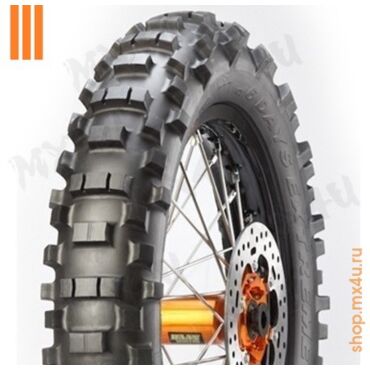 MCE 6 Days Extreme Soft задняя покрышка 140 80 18 70M M+S 3 оранжевые полосы - миниатюра 1