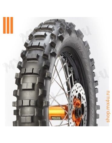 MCE 6 Days Extreme Soft задняя покрышка 140 80 18 70M M+S 3 оранжевые полосы