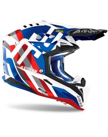 Airoh Мотошлем Aviator 3 Rainbow Blue Red Gloss